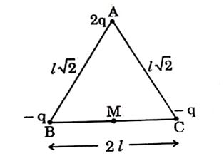 Triangle with point charges