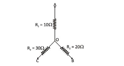Resistor circuit diagram with potentials
